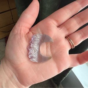 Amethyst Geode Crescent Moon